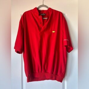 Masters Collection 1/4 Zip Windbreaker Short Sleeve Golf Mens Large Red
